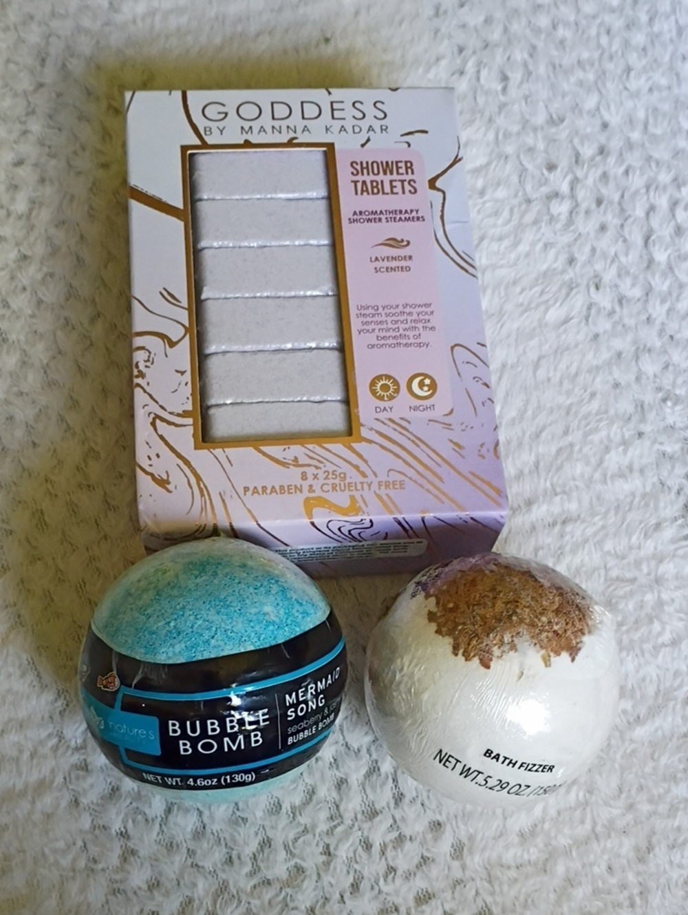 3 Peace Bath Set-shower Steamer And 2 Bath Bombs